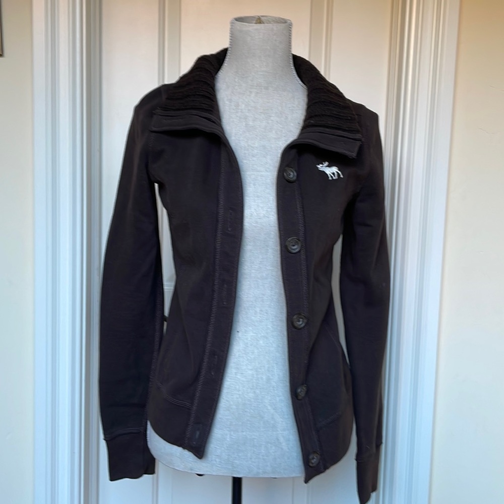 Abercrombine & Fitch Brown Fleece Jacket | Size Kids XL